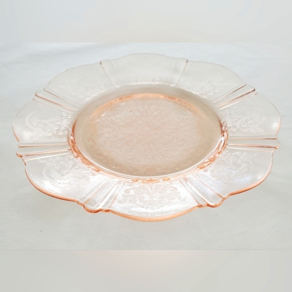 Dining Vintage Pink Depression Glass Dessert Plate Poshmark